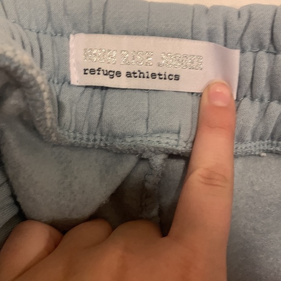 Blue High-rise casual chic sweatpants by Refuge Athletics - Picture 5 of 5